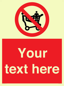 Custom No Climbing on Trolley Sign